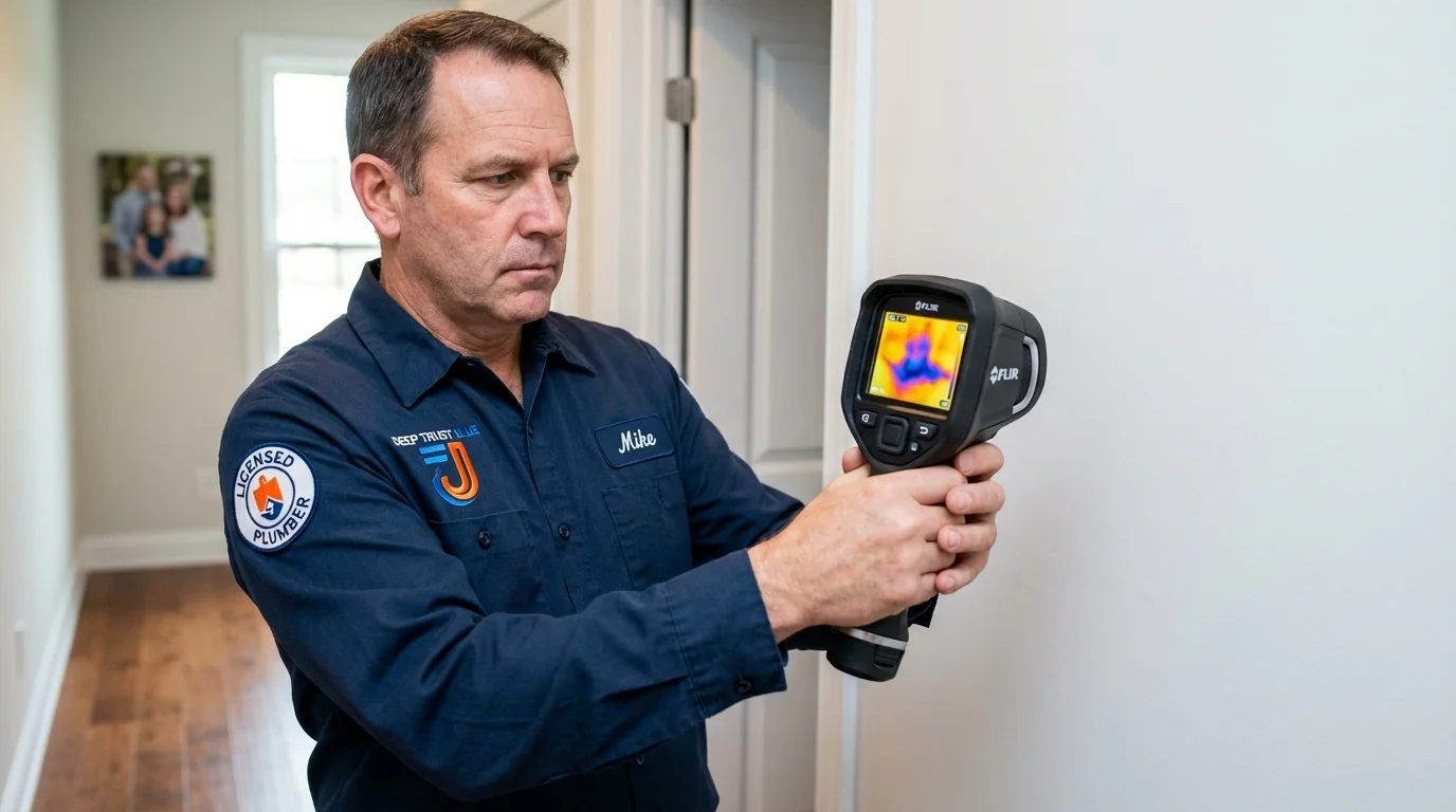 Thermal imaging leak detection by Johns Plumbing LLC in Tolland